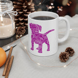 Purple Zentangle Puppy Ceramic Mug 11oz